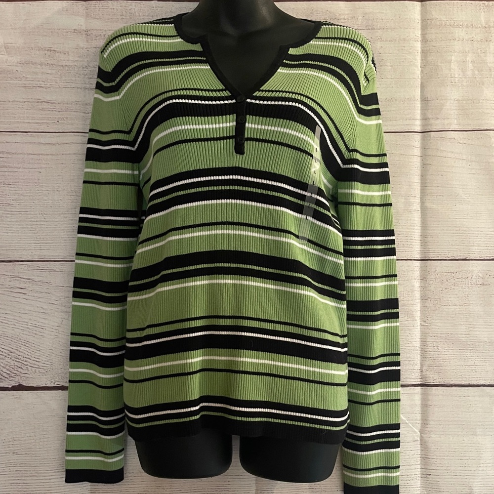 NWT Jones New York ladies long sleeve top size Large